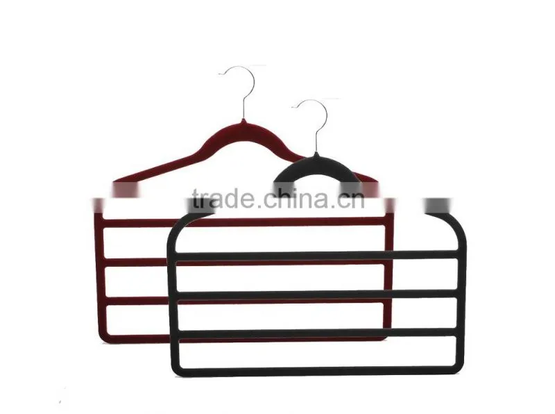 Plastic Velvet hanger clothes hanger ASDF12