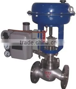 pneumatic control valve 4-20ma positioner flange RF 150class connection
