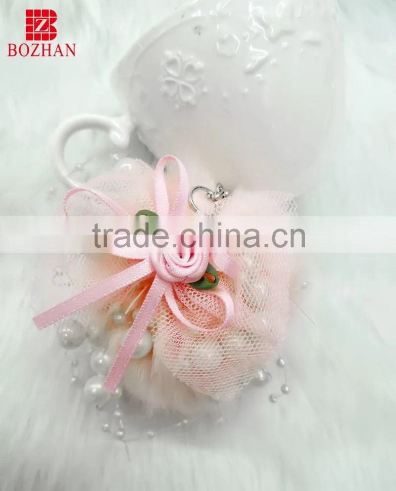 Maker design hot sale pompom keyring for gift