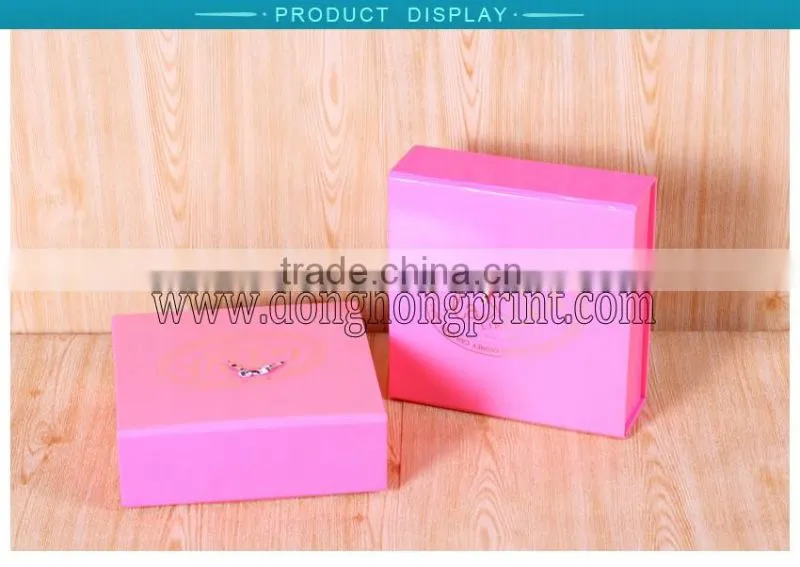 fancy pink custom foldable paper shoe box