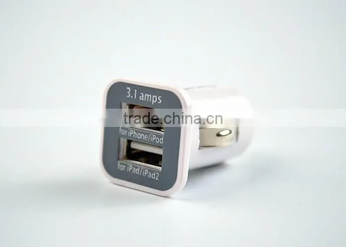 Hot sale 5V 3.1A Double USB car charger Micro Auto Universal Dual 2 Port USB Car Charger