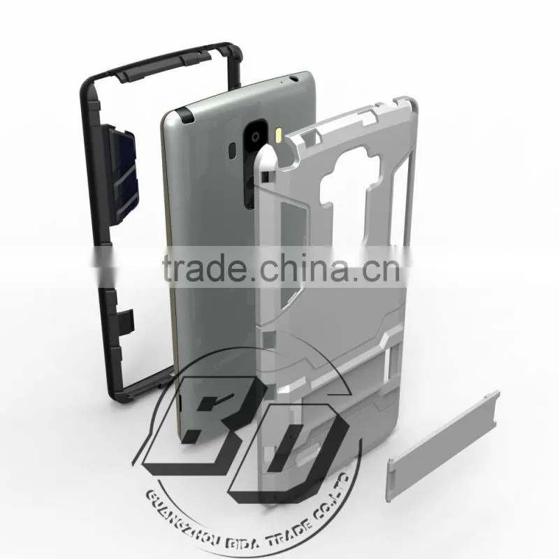 Popular armor rugged kickstand Shockproof Steel Small Kickstand Case TPU+PC 2 in 1 case For LG G4 Hard case lowest price