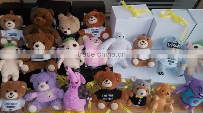 2016 Plush Toy Power Bank with Keychain Bear Portable Charger