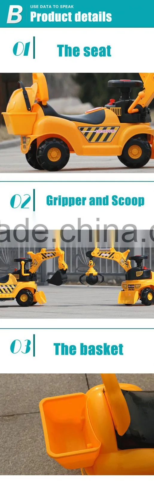 Best gift for your baby! outdoor toy excavator for kids/Mini toy car with music made in China.
