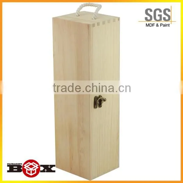 1 Bottle Hinged Oak Wooden Box