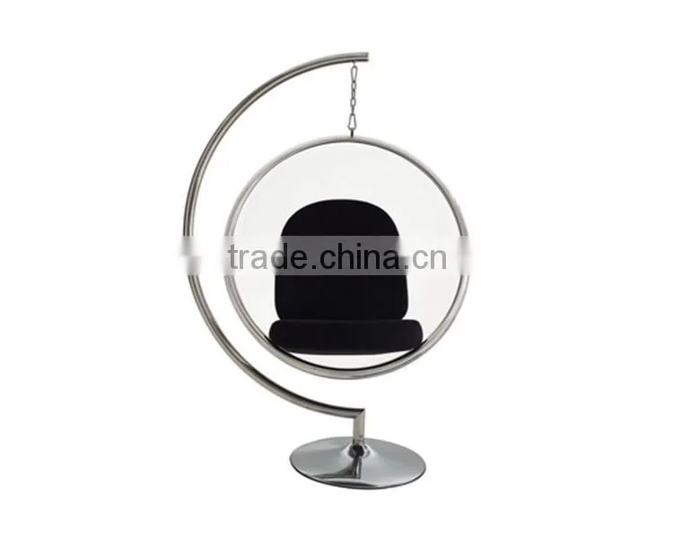 acrylic swing bubble chair with stand