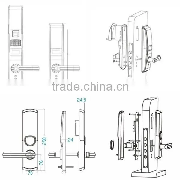 Wireless zigbee Android / IOS control door lock,Biometric Password Lock & Lock,magnetic home card lock&locks factory from China