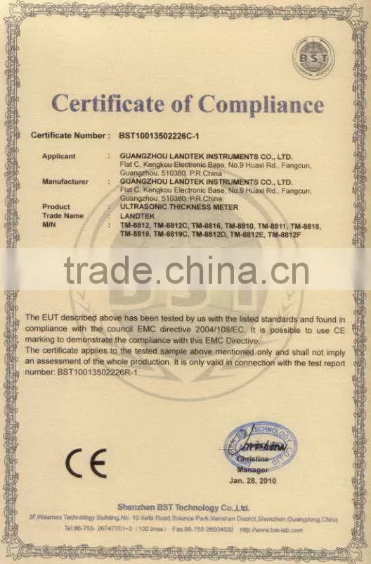 LANDTEK Ultrasonic Thickness Gauge TM8810