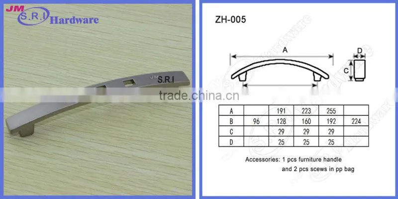 Hot sale zinc alloy cabinet handles for kitchen door , bedroom furniture drawer hanldes