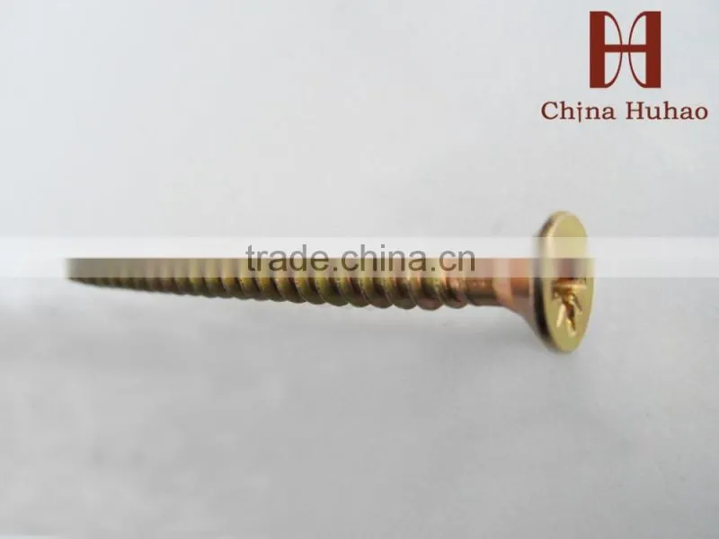 yellow zinc stainless furniture screw from china manufacturer supplier shipping in tainjin port