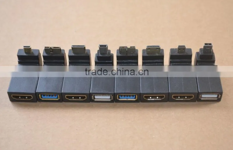 Micro HDMI Male to HDMI Female Right Angle Elbow Adapter HDTV Sync to DVs/Cameras/Game Consoles