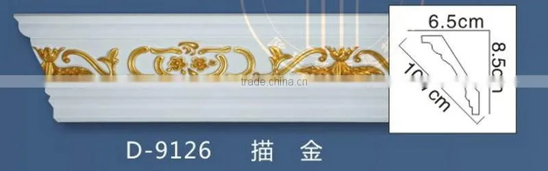 2016 Hotsales pu waterproof gypsum cornice for home decoration