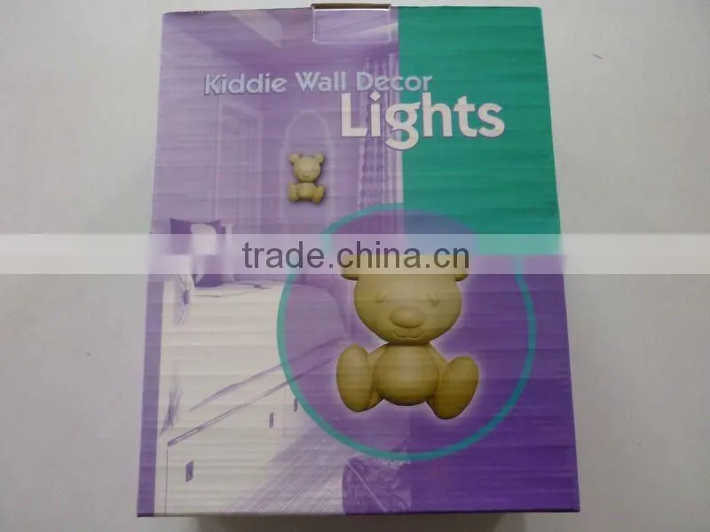 bear shape plastic material decorative craft wall lamp