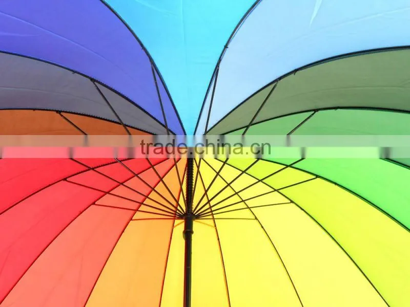 16k deluxe bright color rainbow umbrella