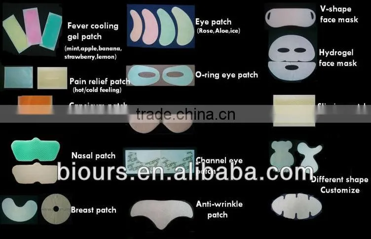 Baby health care product fruit fever cooling gel patch in different colors & flavors
