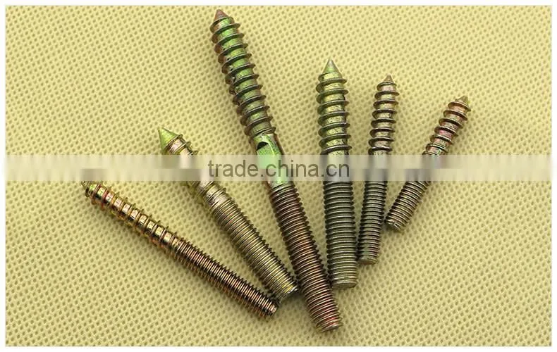 M6 furniture hardware screw nut bolt, self-tapping screws,double ended screw