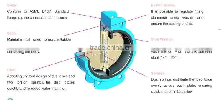 Made in China dual plate swing check valve