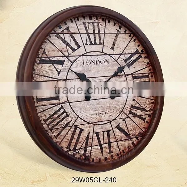 16 inch High quality and big size home decoration roman number vintage wall mounted clock
