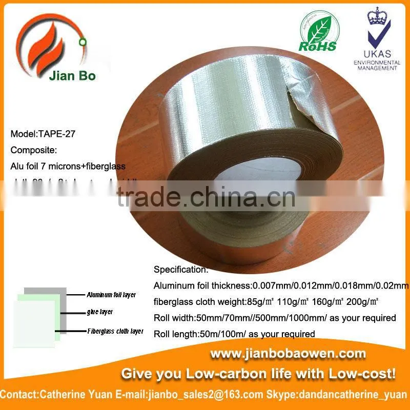 Foil-fiberglass adhesive tape/aluminum foil fiberglass reinforced tape