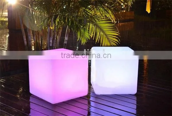 Multi color change led cube furniture lighting plastic furniture/led events furniture/lighting furniture