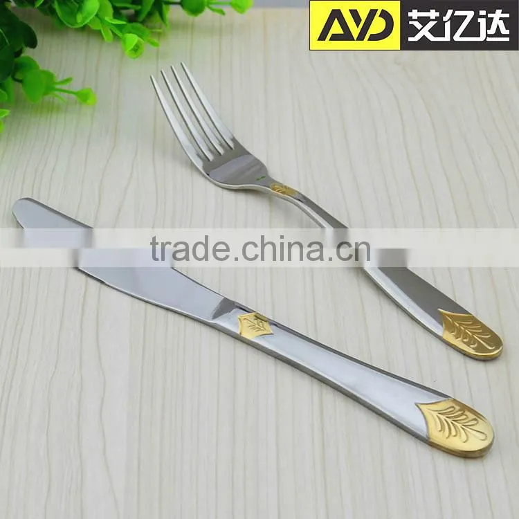 Jieyang Aiyida wholesale tableware gold cutlery set wooden box