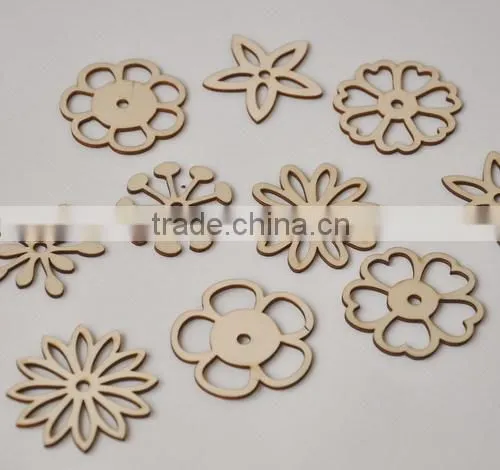 wood veneer shapes, wooden flower