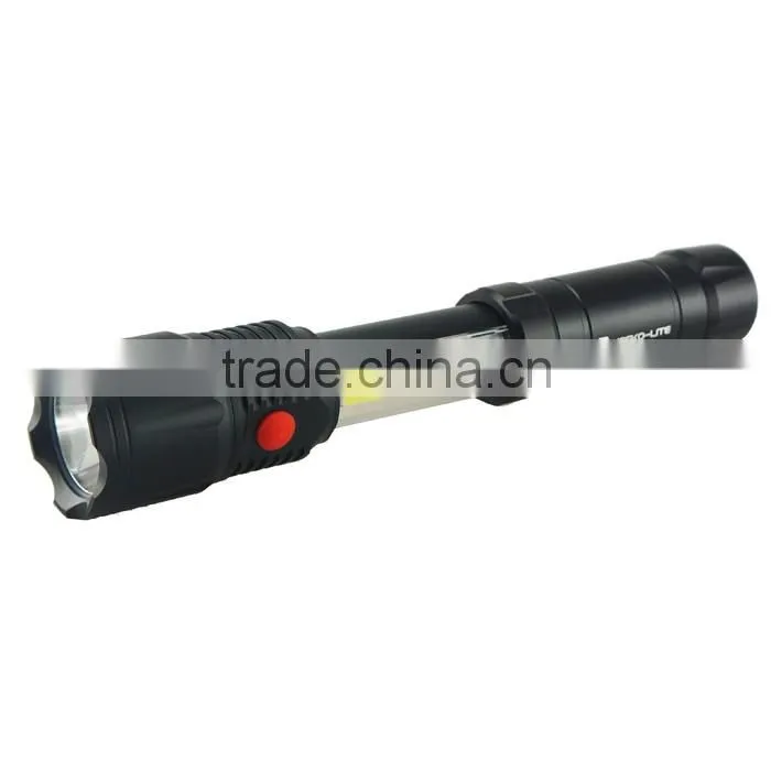 COB LED Aluminium flashlight can be stretched
