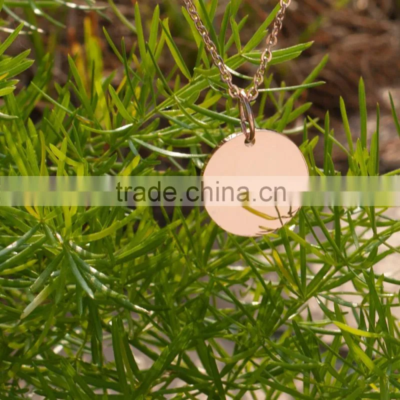 Competitive Advantage Custom Stainless Steel Blank Round Pendant