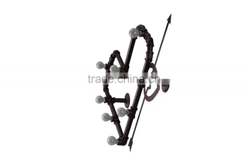 Manufacturer's Premium Industrial Vintage Wall Lamp Novelty Heart Wall Lamp Loft Water Pipe Wall Sconce