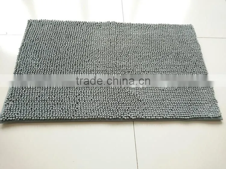 grey cheap low short pile chenille mat
