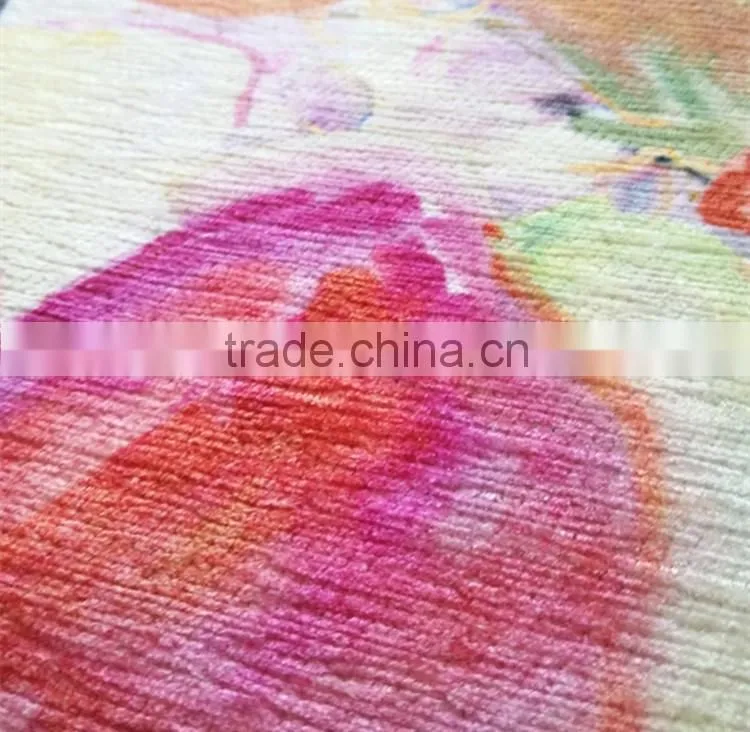 floral hotel chenille yarn printed carpet