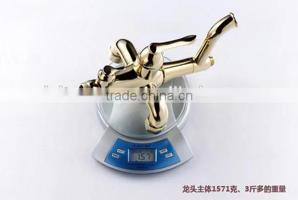 Golden colour classic brass shower faucet ,Golden Rain Shower Set, Golden Shower mixer