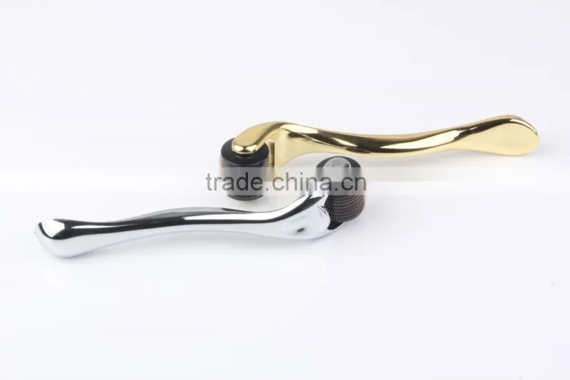 Hot selling face skin care golden,silver color Derma Roller with OEM serivce -L015
