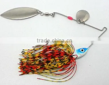 5808 vertical jigging lures lead head with rubber skirt