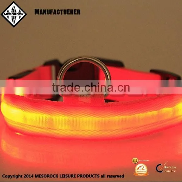 Wholesale Adjustable Sizes with Plastic Snap Closure Pet Collar Led Dog Collar