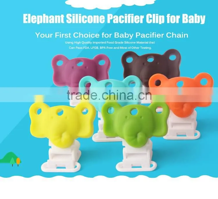 New Arrived Wood And Metal Pacifier Clip Baby Paicifer Holder Clip