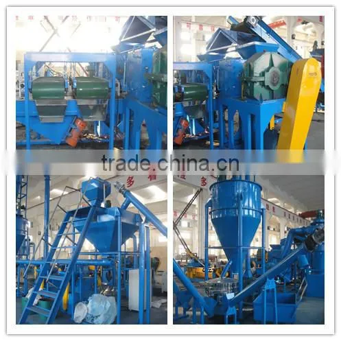 High effciency waste tire recycling machine