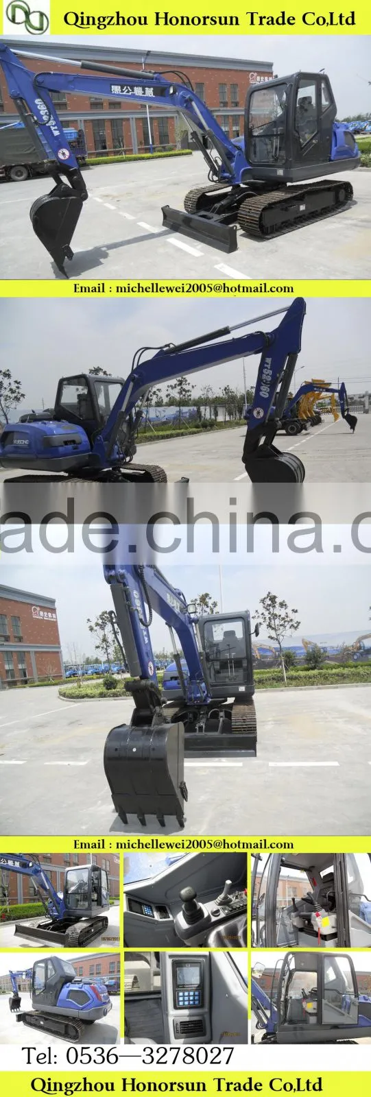 High performance quality 8 ton Crawler excavator hydraulic system Crawler excavator for sale