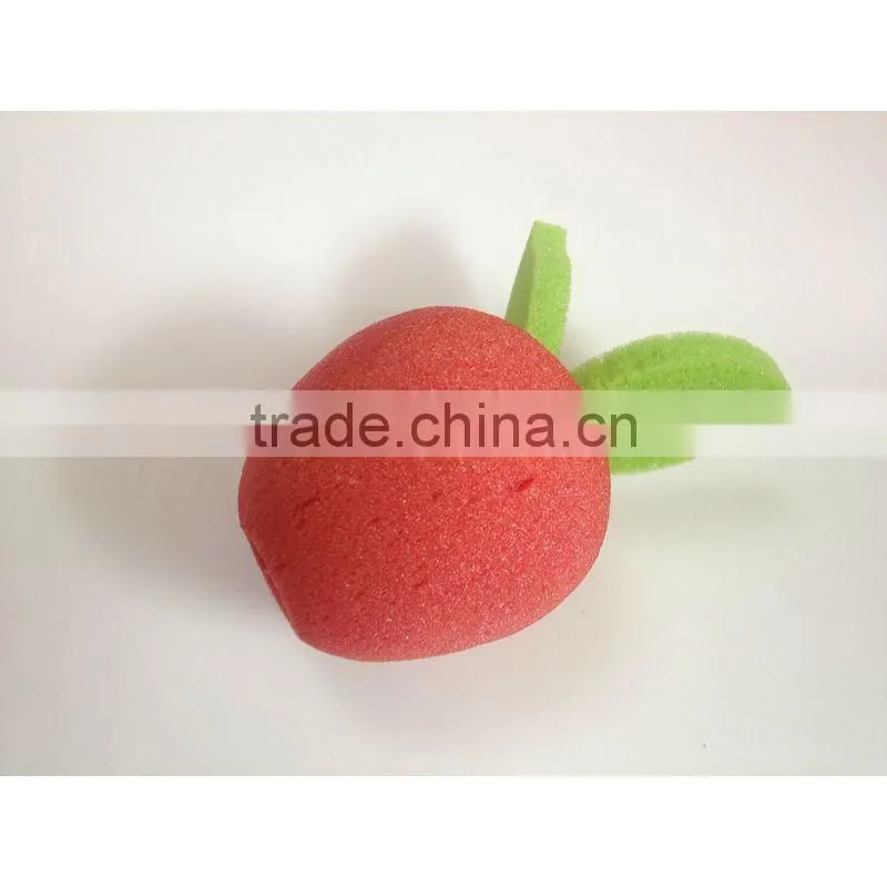 soft heart shaped foam bath sponge
