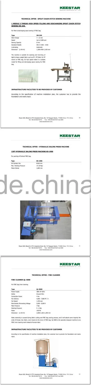 Keestar jumbo bag container bag making machine