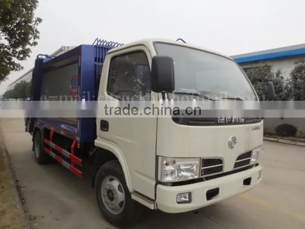 95 hp 4*2 DONGFENG mini garbage compactor 4 m3