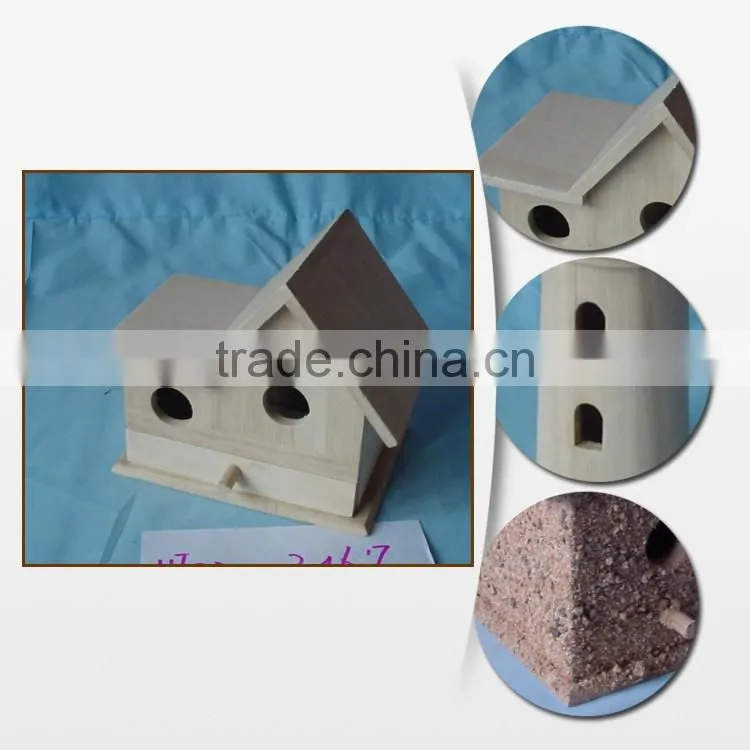 Decor Wooden Bird House Feeder Model