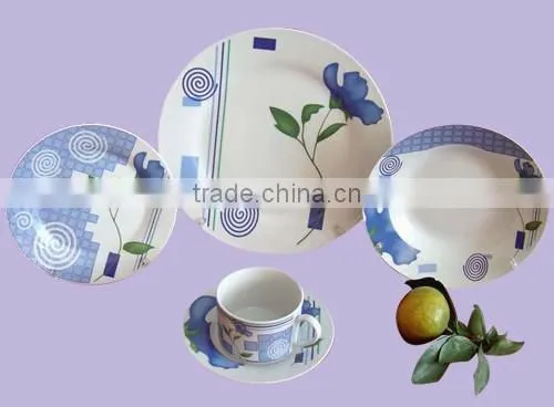 20pcs porcelain plate with printing porcelain plate set