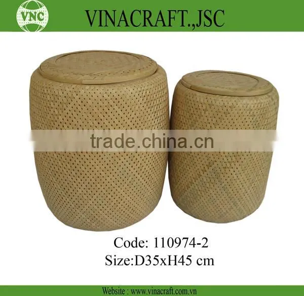 New bamboo storage basket set of 3