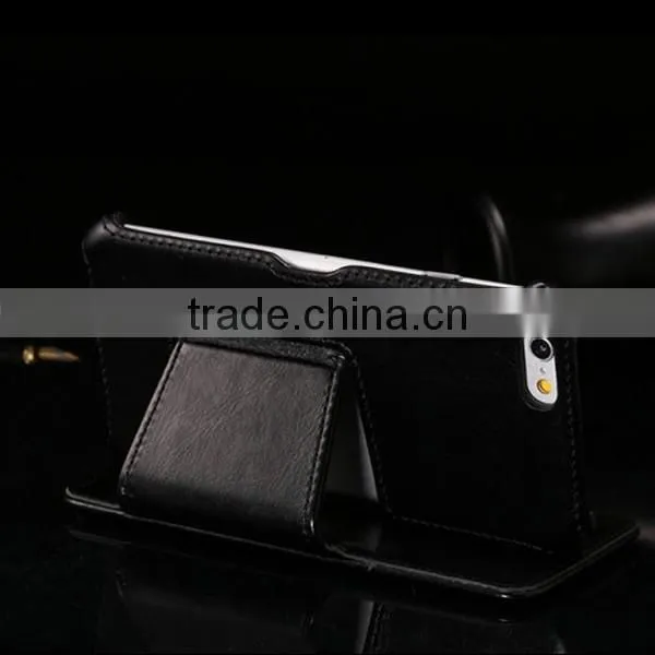New desigh PU leather phone shell protective phone case flip leather holster for iphone 6