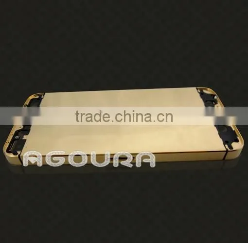 Hot selling luxury case 24ct real gold housing for iphone 5,gold housing for iphone 5,for iphone 5 luxury housing