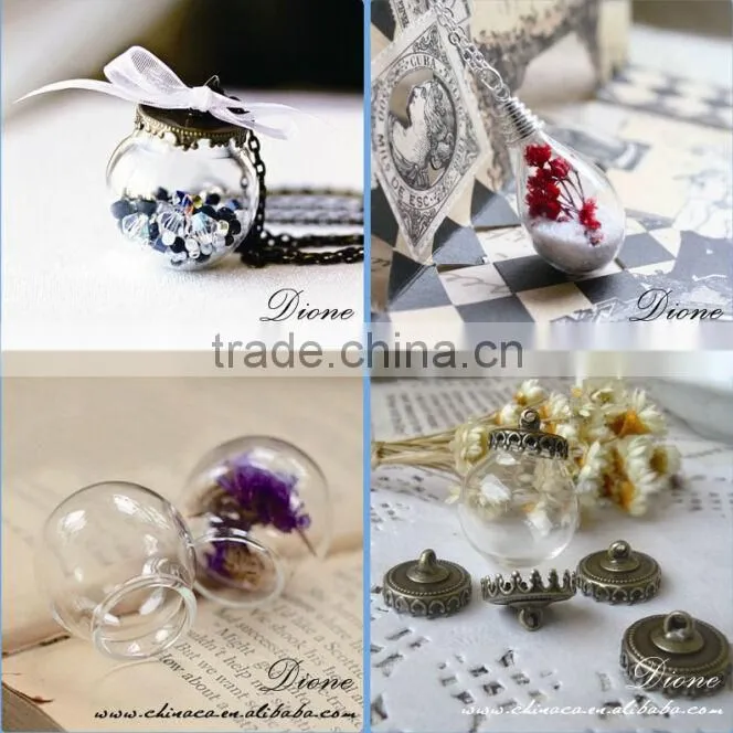 Dandelion glass ball for earring/necklace ,glass ball for making jewelry
