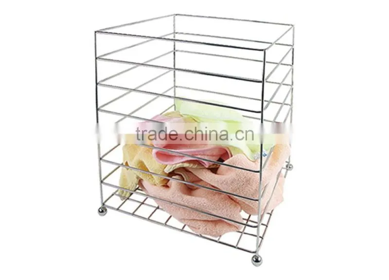 Stainless steel Towel Basket for Hotel Using
