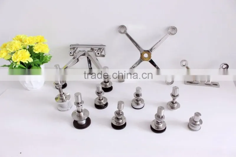 stainless steel 304 316 glass spider fitting 2 way arm spider for curtain wall