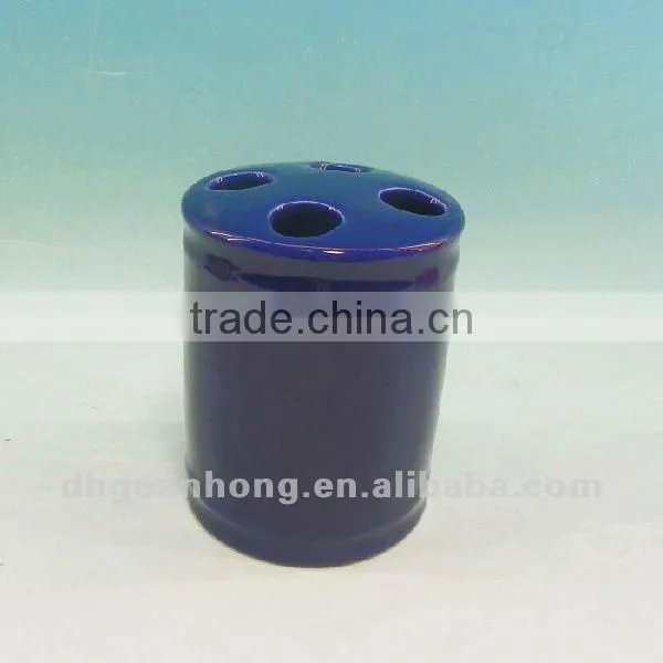Good quality blue ceramic toothbrush holder